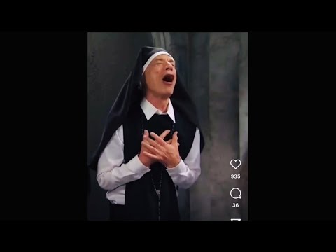 Mick Jagger Impersonates a Nun