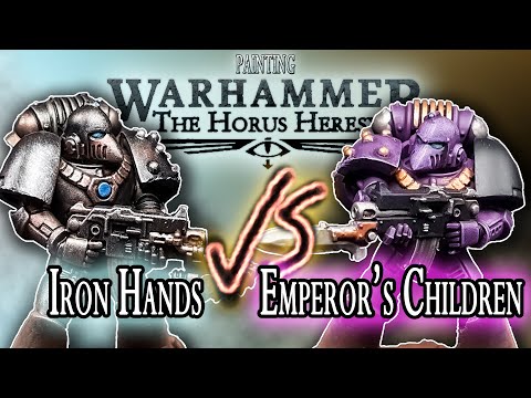 Speedpainting Horus Heresy - Iron Hands vs. Emperor's Children