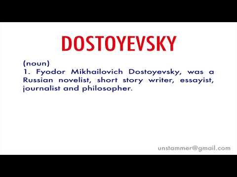 How to Pronounce Dostoyevsky
