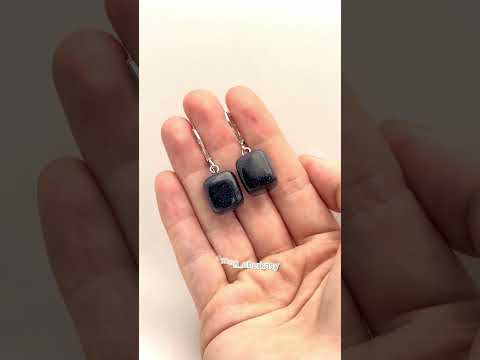 Подарок девушке Серьги серебро с натуральным камнем Авантюрин природной формы в Подарочной коробочке - фото 1 - id-p2532546601