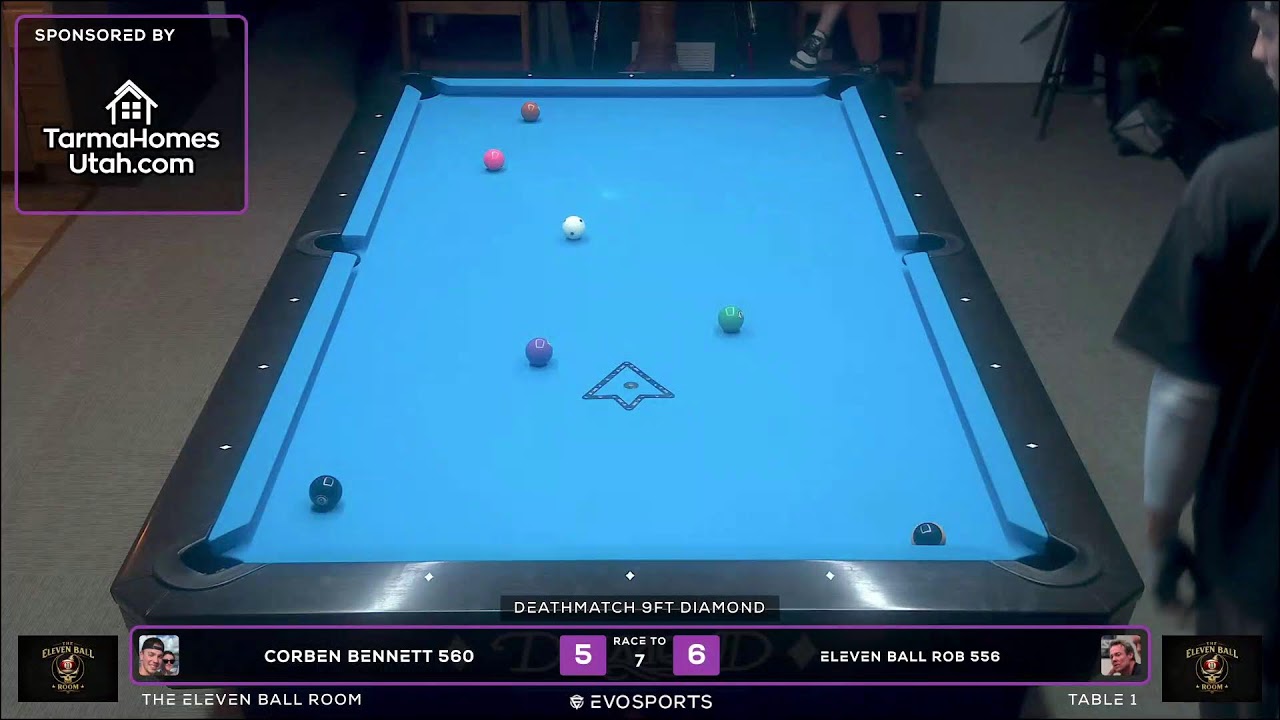 CORBEN BENNETT 560 vs ELEVEN BALL ROB 556 - THE ELEVEN BALL ROOM - TABLE 1 | EvoSports