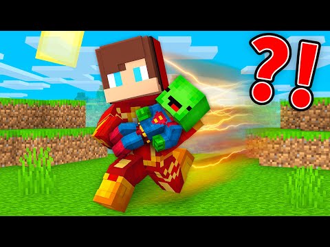 Superman Mikey vs Overspeed JJ Survival Battle in Minecraft (Maizen)