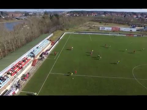 VC Herentals vanuit de lucht tijdens match VC - Schriek 20160313 NNieuws drone S. Maes