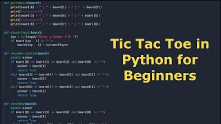 Python TIC TAC TOE Tutorial | Beginner Friendly Tutorial