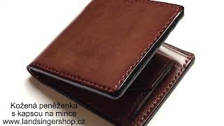 Pánská kožená peněženka s kapsou na mince - tmavě šedá