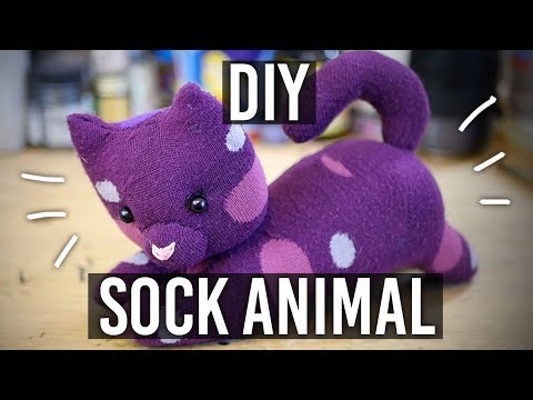 How to Make a Stuffed Cat Out of a Sock! DIY