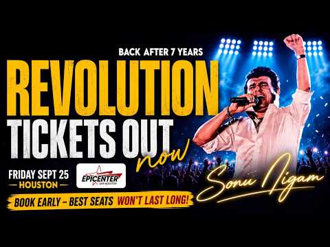 Sonu Nigam LIVE in Houston 2026 | Revolution Tour | Grand Bollywood Concert | Book Tickets