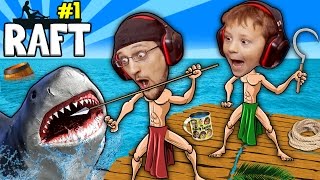 SHARK SONG on RAFT! Survival Game w/ Baby Shawn in