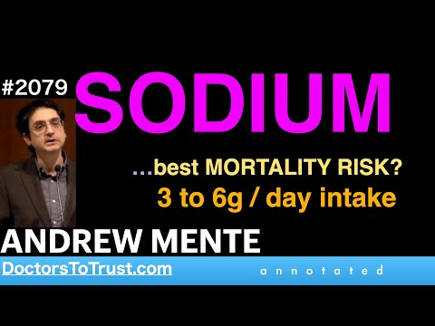 ANDREW MENTE | SODIUM …best MORTALITY RISK?  3 to 6g / day intake
