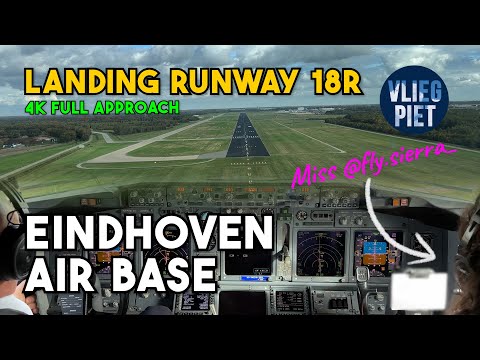 Boeing 737 Landing in Eindhoven Air Base | Runway 03 | Clear Views and Cloud Surfing