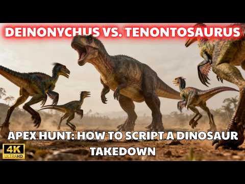 🦖 Deinonychus vs Tenontosaurus: A Tactical Breakdown | How the Pack Hunted a 2-Ton Giant