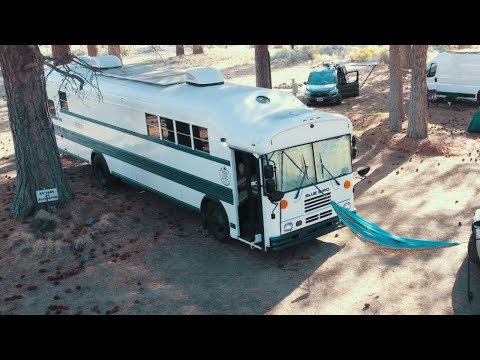 Gorgeous DIY Skoolie! /Roof Raise-Kitchen-Shower/ Bus Tour!