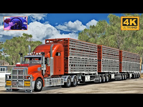 Mack Superliner w/ Mack E9 V8 in Australia | ATS Gameplay 4K + wheel cam