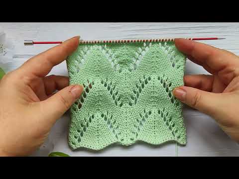 Lace Stitch Knit Pattern| Ajourmuster stricken| Punto traforato ai ferri | Punto calado a dos agujas