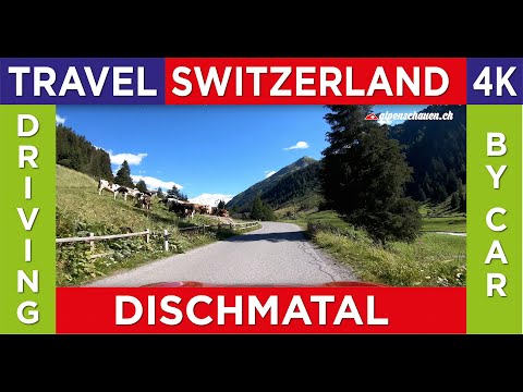 Driving in Switzerland - Dischmatal (from Davos to Dürrboden 2010m)  - 4K Video - Tesla Model S