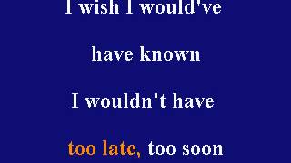 Jon Secada - Too Late, Too Soon - Karaoke