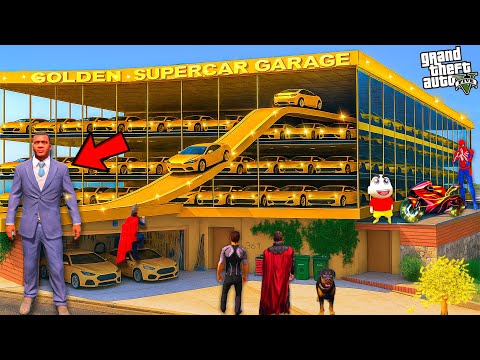 Franklin Built New Gold Super Car Garage in Franklin's House in GTA 5