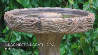 Watch A Video About the Birds Nest Relic Hi Tone Outdoor Birdbath