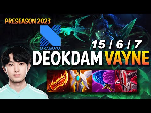 DRX Deokdam VAYNE vs EZREAL ADC - KR Ranked