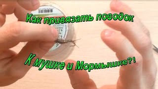 Как привязать мушку к леске