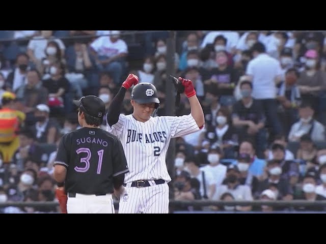 【4回表】見事な変化球打ち!! バファローズ・紅林弘太郎の勝ち越し2点タイムリーヒット!! 2022年7月30日 千葉ロッテマリーンズ 対 オリックス・バファローズ