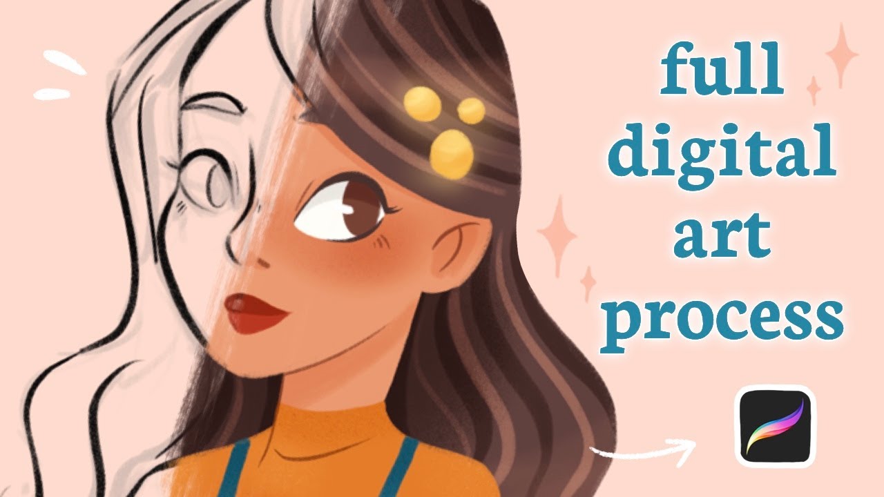 full digital art process ✍️ procreate drawing from start to finish