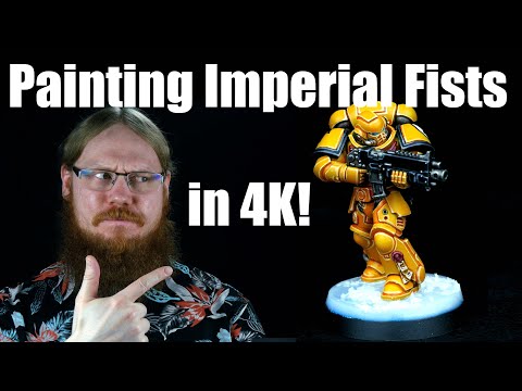 Painting an Imperial Fist with "Zenithal Contrast" method in 4K!