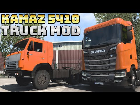 KamAZ 5410 + Trailers Mod ETS 2 V1.45 Download Gameplay 4K