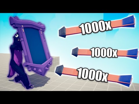 GODZILLA MIRROR SHIELD vs 1000x OVERPOWERED UNITS - TABS | Totally Accurate Battle Simulator 2023