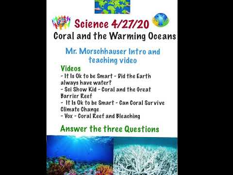 Science Class 4/27/20 - Oceans and the Environment