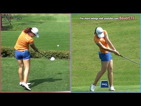 [Slow HD] LEE Mi-Rim 2012 Driver Golf Swing Dual View_KLPGA Tour (4)