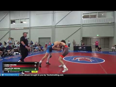 160 Lbs Placement Matches (8 Team) - Chris Moore, Illinois Vs Brendon Abdon, Florida D662