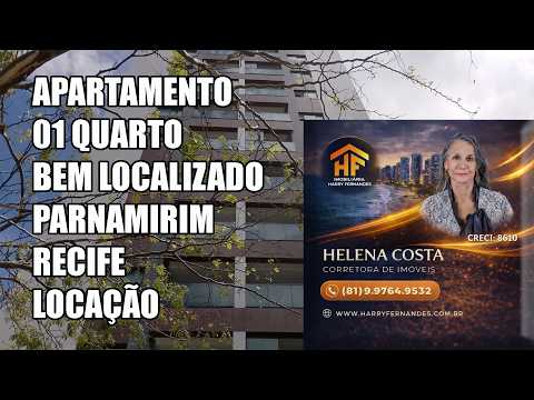 Apartamento 1 quarto suíte, bem localizado no Parnamirim, Recife - Pernambuco. LOCAÇÃO.