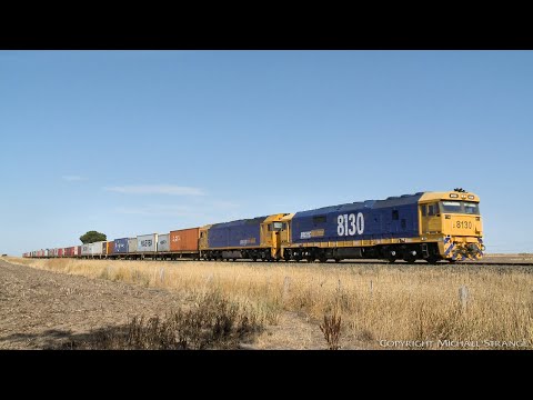 7902V Mildura Container Train Approaches Gheringhap (16/1/2019) - PoathTV Australian Railways