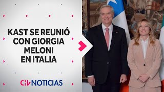 Kast se reunió con Giorgia Meloni en Roma: Acordaron ampliar cooperación bilateral - CHV Noticias