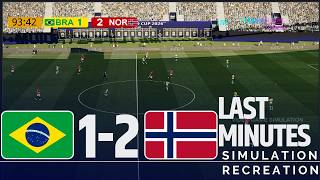 Últimos minutos ⚽ Brasil 1-2 Noruega | Mundial 2026 | Simulación y Recreación (Gameplay)