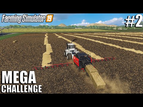 Mega Straw baling | MEGA Challenge | Timelapse #2 | Farming Simulator 19