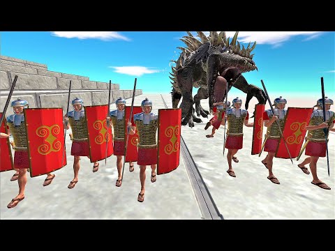 Escape from monsters and aim for the top of the pyramid! | Animal Revolt Battle Simulator