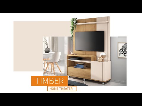 Video thumbnail of Estante Home Timber HB Móveis