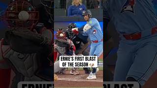 Ernie Clement put some BARK into his first home run of the season ????️???? #MLB #BlueJays