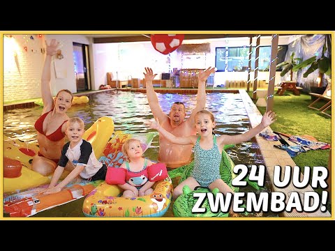 24 UUR OVERLEVEN iN ONS ZWEMBAD! 🤪 | Bellinga Vlog #2239