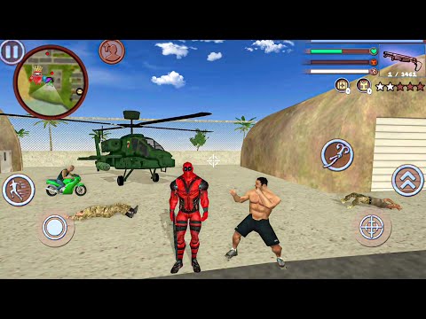 Deadpool Rope Hero Vice Town #14 Fun Military Camp - Android Gameplay