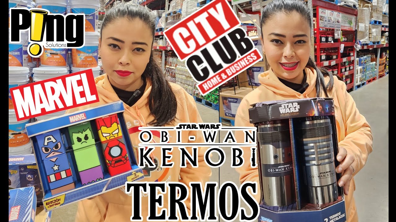 TERMOS STAR WARS OBI WAN KENOBI Y MARVEL AVENGERS DE CITY CLUB