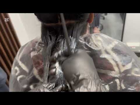 Base color change very dark brown to chocolate brown shades with keune Lifting color series.