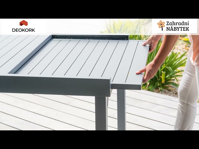 Gartentisch aus Aluminium FLORENCIE 200/320 cm (graubraun)