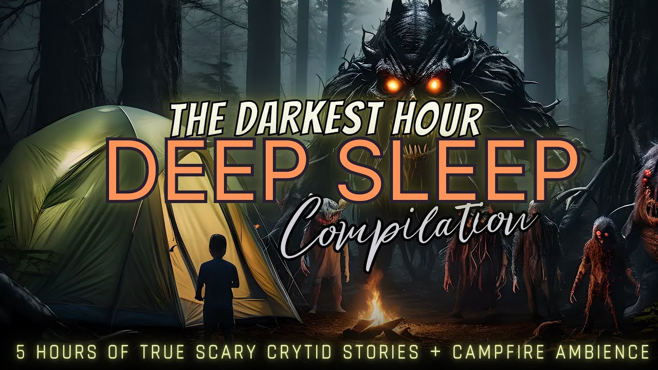 5 Hours of TRUE Cryptid Stories + crackling fire for sleep 😴 black screen, no midrolls, just stories