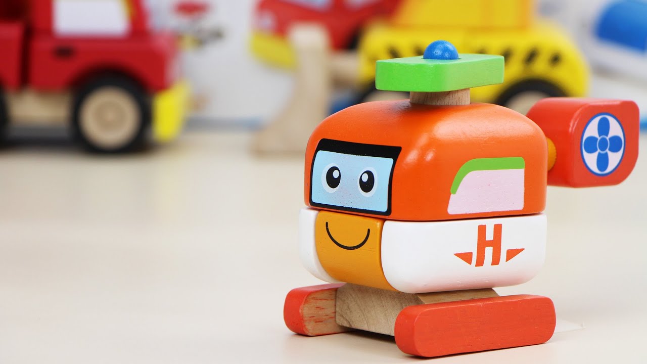 Wonderworld Drevená mini helikoptéra