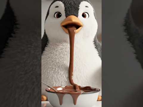 Silky Chocolate Drip 🍫🐧 | Penguin Bro #penguinlife #cuteanimation #shorts