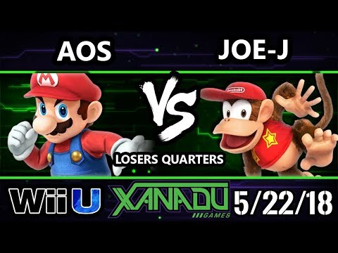 S@X 251 Smash 4 - AoS (Mario) Vs. Joe-J (Diddy Kong) - Wii U Losers Quarters