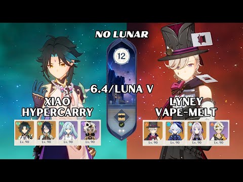 Xiao Hypercarry & Lyney Vape-Melt | 6.4/Luna V Spiral Abyss Mobile NO LUNAR | Genshin Impact